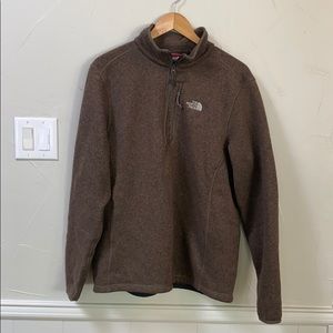 North Face quarter zip knit sweater